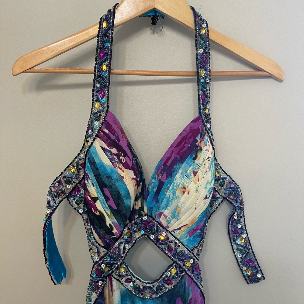 Prom Dress - Open Back - Elaborate Beading